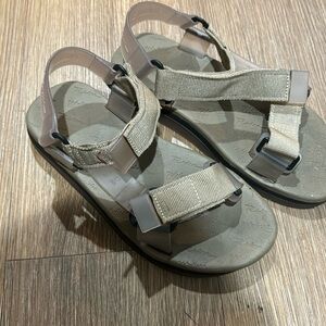 Nude Melissa rubber and Canvas sandals